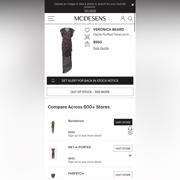 Veronica Beard ‘Cecile’ Ruffled Floral-Print Silk-Chiffon Maxi Dress - Picture 12 of 12